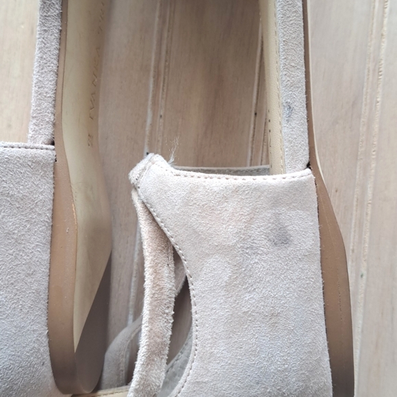 Ivanka Trump Elise Suede Leather Ankle Straps D'Orsay Cream Ballet Flats - Picture 12 of 13